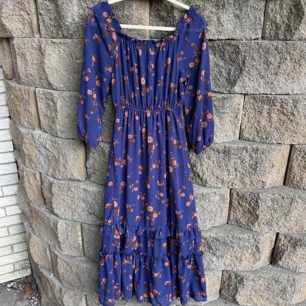 Wallflower Boho Cottagecore Womens Dress, XS Romantic Tiered - Picture 7 of 10
